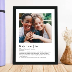 Definition Beste Freundin - personalisiertes Bild mit Foto