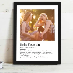 Definition Beste Freundin - personalisiertes Bild mit Foto