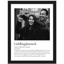 Definition Lieblingsmensch - personalisiertes Bild mit Foto