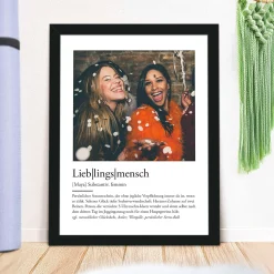 Definition Lieblingsmensch - personalisiertes Bild mit Foto