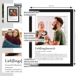 Definition Lieblingsmensch - personalisiertes Bild mit Foto
