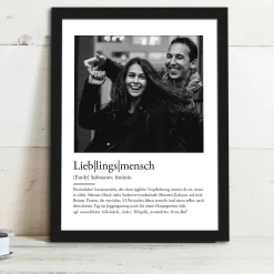 Definition Lieblingsmensch - personalisiertes Bild mit Foto