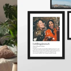 Definition Lieblingsmensch - personalisiertes Bild mit Foto