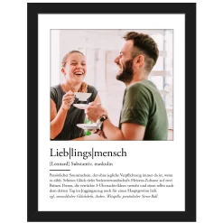 Definition Lieblingsmensch - personalisiertes Bild mit Foto
