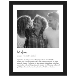 Definition Mama - personalisiertes Bild mit Foto