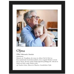 Definition Oma - personalisiertes Bild mit Foto