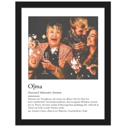 Definition Oma - personalisiertes Bild mit Foto