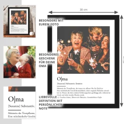 Definition Oma - personalisiertes Bild mit Foto