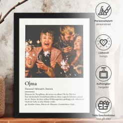 Definition Oma - personalisiertes Bild mit Foto