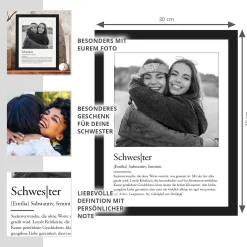 Definition Schwester - personalisiertes Bild mit Foto