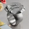 Diamant Kristall mit Gravur zur Silberhochzeit und Ring Displayständer Silber