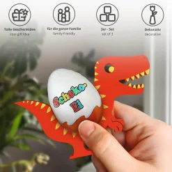 Dinosaurier Ü-Ei Halter Bunt - 3er Set