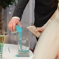 Eckige Vase - Diamanthochzeit
