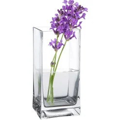 Eckige Vase - Glas Blumenvase