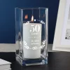 Eckige Vase - Goldene Hochzeit