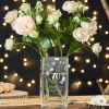 Eckige Vase mit Gravur - 70. Geburtstag