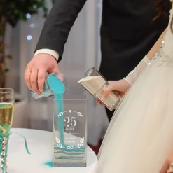 Eckige Vase - Silberhochzeit