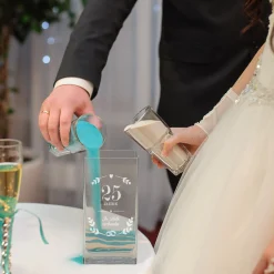Eckige Vase - Silberhochzeit