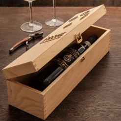 Edle Weinkiste - mit Weihnachtsgravur