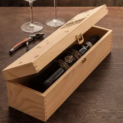 Edle Weinkiste - mit Weihnachtsgravur