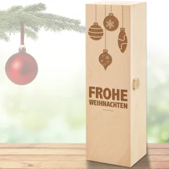 Edle Weinkiste - mit Weihnachtsgravur