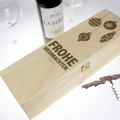 Edle Weinkiste - mit Weihnachtsgravur