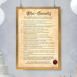 Ehegesetz Poster XXL - Historisch