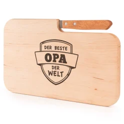 2er Set Frühstücksbrett mit Messer - Die besten Großeltern