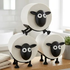 3er Set Schaf Toilettenpapierhalter - Lustige Badezimmer Deko