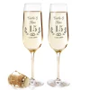 2er Set Sektglas mit Gravur - Kristallhochzeit