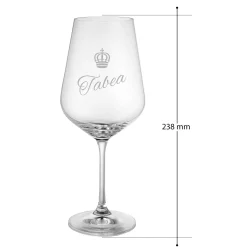 2er Set Weingläser mit Gravur - Königin Krone