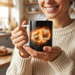 Feuerwerk der Liebe - personalisierte Tasse