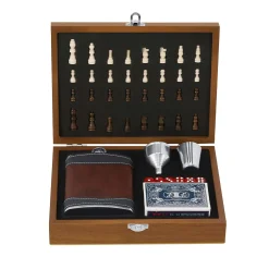 Flachmann Set in Geschenkbox mit 3 Spielen