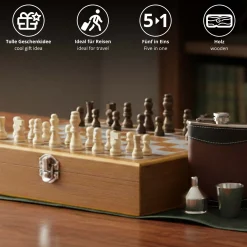 Flachmann Set in Geschenkbox mit 3 Spielen