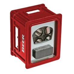Flaschenöffner Bierkasten - Bieröffner mit Magnet Rot