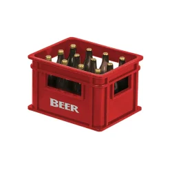 Flaschenöffner Bierkasten - Bieröffner mit Magnet Rot