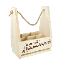 Flaschenträger mit Gravur - Männerhandtasche