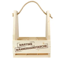 Flaschenträger mit Gravur - Männerhandtasche