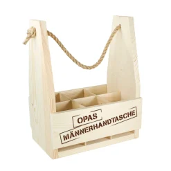 Flaschenträger mit Gravur - Opas Männerhandtasche