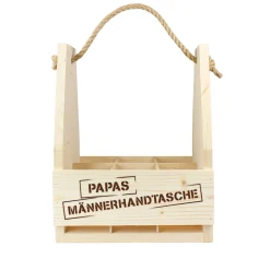 Flaschenträger mit Gravur - Papas Männerhandtasche