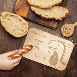 Frühstücksbrettchen mit Gravur - Dino