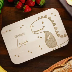 Frühstücksbrettchen mit Gravur - Dino