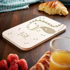 Frühstücksbrettchen mit Gravur - Dino