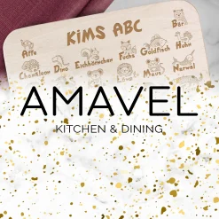 Frühstücksbrettchen mit Gravur - ABC