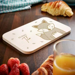 Frühstücksbrettchen mit Gravur - Fuchs