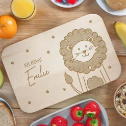 Frühstücksbrettchen mit Gravur - Löwe