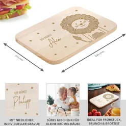 Frühstücksbrettchen mit Gravur - Löwe