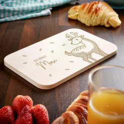 Frühstücksbrettchen mit Gravur - Reh