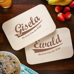 Frühstücksbrettchen Set mit Gravur - Die besten Großeltern