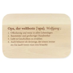 Frühstücksbrettchen Set mit Gravur - Definition Großeltern
